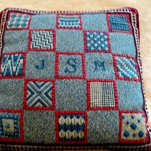 Vintage Handmade Sampler Pillow